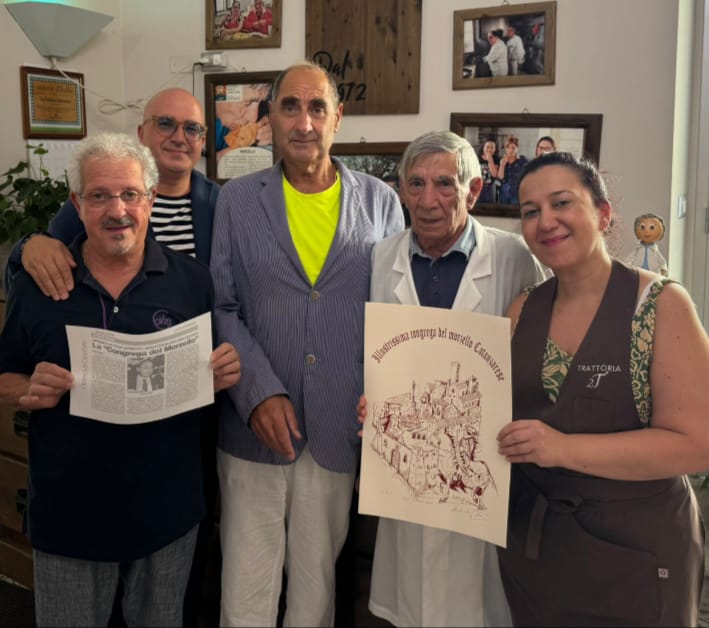 L'illustrissima Congrega del Morzello con Foresta, Falvo e Stanizzi, nella "Trattoria Talarico"
