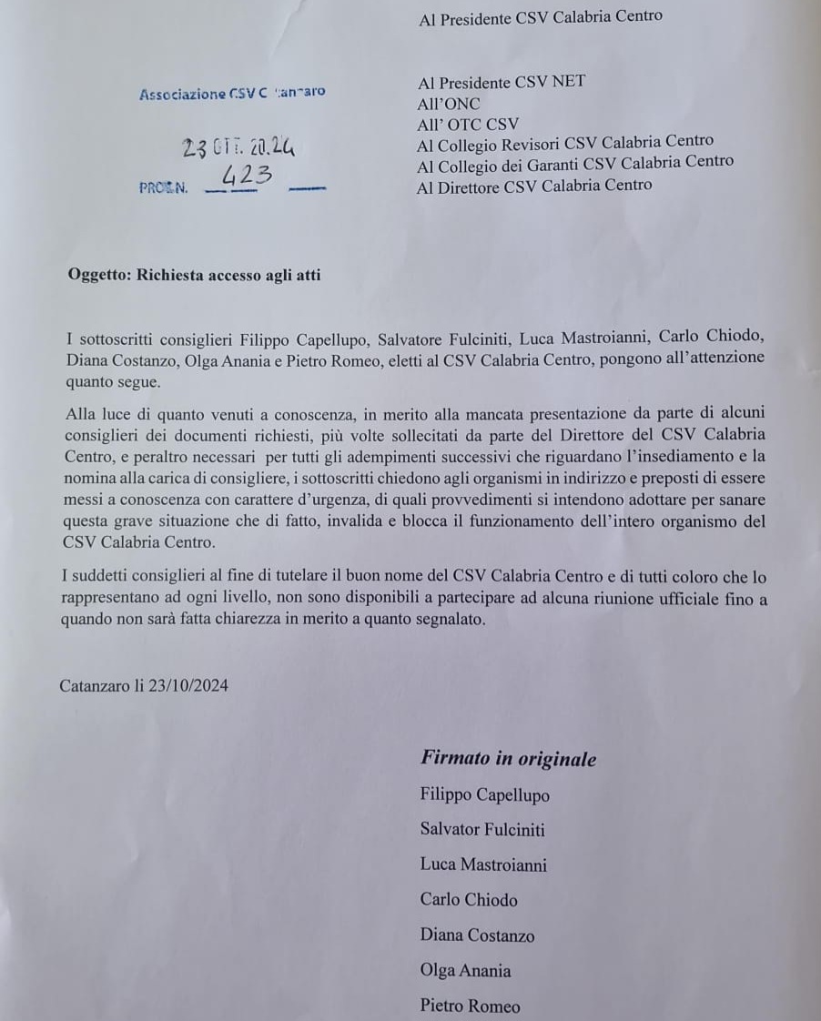 Il testo del ricorso