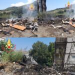Catanzaro, incendio in discarica abusiva a V. Isonzo