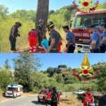 Siderno (Rc), disperso di 74 anni ritrovato ferito in un dirupo da Vvf dopo una notte all’addiaccio