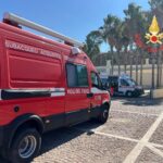 Fuscaldo (Cs), apertura botola cisterna acido solforico su convoglio merci a stazione. Intervento Vvf