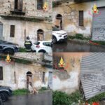Catanzaro, maltempo prolungato: crollo di parti di “rudere” in via Carlo V. Strada chiusa. Ora davvero viabilità in centro da… impazzire!